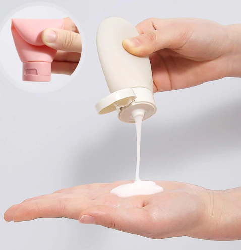 3 pieces travel Silicone Bottles leakproof for Toiletries- 60 ml each